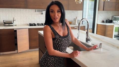 Anissa kate - homemade, stepmom, stepson, pov, brunette, milf, big tits, kitchen, stepmother, bedroom, cumshot, cum on tits