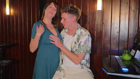 Daphne laat - brunette, milf, mature, older woman, younger guy, euro, stockings, natural tits, big tits