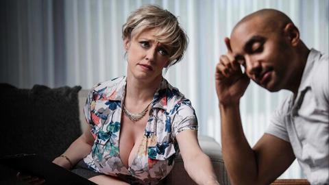 Dee williams - oliver davis, blonde, big tits, big boobs, busty, voluptuous, bbc, interracial, taboo, high heels, couch, cumshot