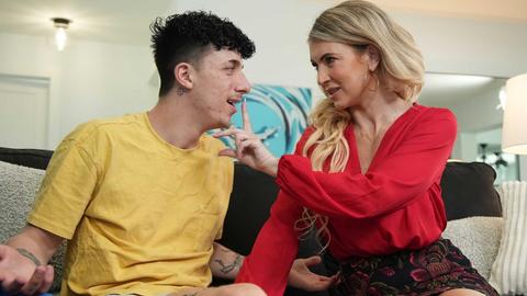 Gigi dior - ethan seeks, friend's mom, son's friend, older woman, younger guy, young boy, blonde, milf, big tits, big boobs, hairy pussy, couch, cumshot