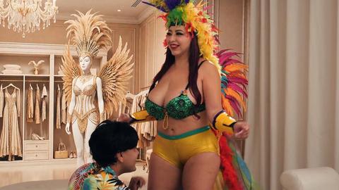Kari cachonda - latina, mexican, milf, costume, brunette, big tits, big boobs, busty, big ass, big butt, high heels, creampie