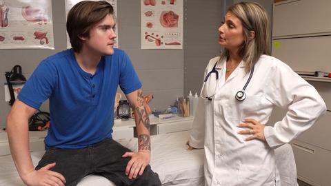Naughty Mature Doctor Krystal Can't Resist Patient's Big Bulge