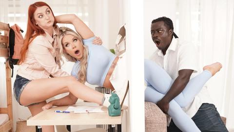 Miss sally - freddy gong, anal, blonde, bbc, milf, big tits, interracial, big black cock, couch, cumshot