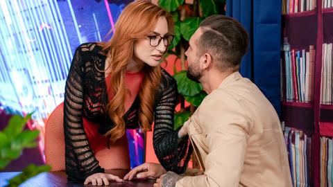 Sophia locke - quinton james, redhead, milf, glasses, office, big tits, big boobs, high heels, tatted, tattoos, cumshot, cum on face, facial