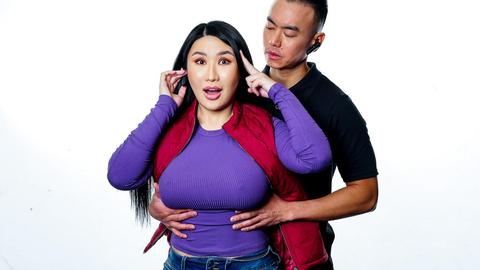 Suki sin - asian, stepmom, stepson, office, lingerie, brunette, big tits, big boobs, big ass, big butt, milf, family, cumshot, cum on face, facial
