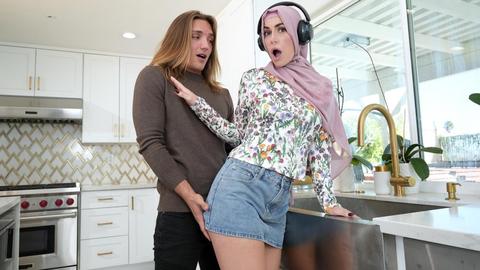 Venus valencia - axel haze, milf, arab, hijab, natural tits, tattoos, bedroom, cumshot